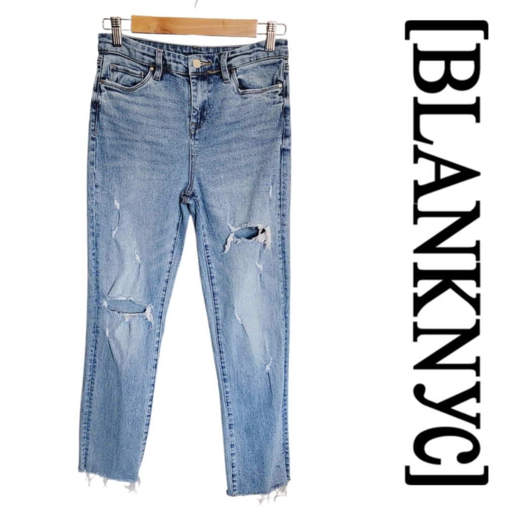 BlankNYC The Howard Mid-Rise Loose Fit Slightly Distressed Jeans